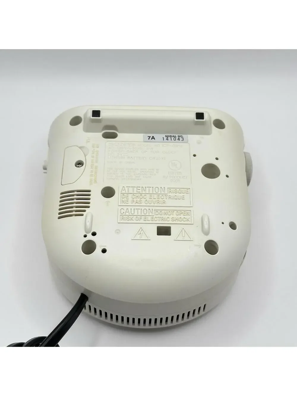 Sony Dream Machine ICF-C318 AM/FM Dual Alarm Clock Radio White, Tested, Works